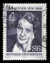 Stamp issued in the Austria shows Lise Meitner1878-1968 atomic physicist, the 100th Anniversary of the Birth Royalty Free Stock Photo