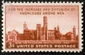 Stamp issued for the centennial of the Smithsonian Institution Royalty Free Stock Photo