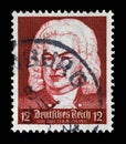 Stamp issued in German Realm shows Johann Sebastian Bach 1685-1750, composer