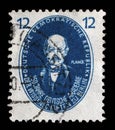 Stamp issued in Germany - Democratic Republic DDR shows Max Planck, 250 Years Berlin Academy Of Science