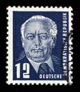 Stamp issued in Germany - Democratic Republic DDR shows State President Wilhelm Pieck Royalty Free Stock Photo
