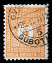 Stamp issued in Kingdom of Serbs, Croats and Slovenes shows numeric value