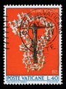 Stamp issued in Vatican shows Crucifix and doves, Against racial discrimination