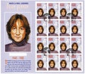 Stamp with John Lennon Royalty Free Stock Photo