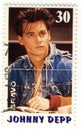 Stamp with Johnny Depp Royalty Free Stock Photo