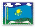 Stamp Kazakstan Royalty Free Stock Photo