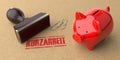 Stamp Kurzarbeit Piggy Bank