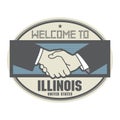 Business concept with handshake and the text Welcome to Illinois Royalty Free Stock Photo