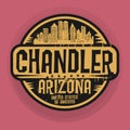 Stamp or label with name of Chandler, Arizona