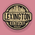 Stamp or label with name of Lexington, Kentucky