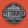 Stamp or label with name of Pittsburgh, Pennsylvania