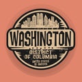 Stamp or label with name of Washington, District of Columbia