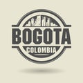 Stamp or label with text Bogota, Colombia inside