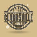 Stamp or label with text Clarksville, Tennessee inside