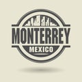 Stamp or label with text Monterrey, Mexico inside