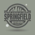 Stamp or label with text Springfield, Missouri inside