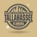 Stamp or label with text Tallahassee, Florida inside