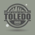 Stamp or label with text Toledo, Ohio inside Royalty Free Stock Photo