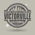 Stamp or label with text Victorville, California inside Royalty Free Stock Photo