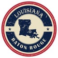 Stamp of Louisiana state. Vector illustration decorative design Royalty Free Stock Photo