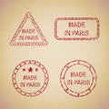 Stamp made in Paris Royalty Free Stock Photo