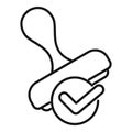 Stamp making valid approved check mark symbol icon Royalty Free Stock Photo