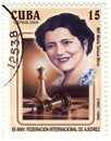 Stamp with Maria Teresa Mora Royalty Free Stock Photo
