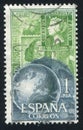 Stamp of 1850 and Modern Stamps Royalty Free Stock Photo