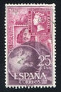 Stamp of 1850 and Modern Stamps Royalty Free Stock Photo