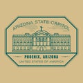 Stamp with name of Arizona, Phoenix