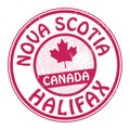 Stamp with name of Canada, Nova Scotia and Halifax