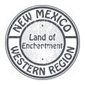 Stamp with name of New Mexico Royalty Free Stock Photo