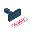 Stamp Patent. Symbol of copyright. Application for exclusivity Royalty Free Stock Photo