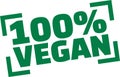 Stamp with 100 percent Vegan