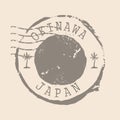 Stamp Postal of Okinawa . Map Silhouette rubber Seal. Design Retro Travel. Seal Map Okinawa of Japan grunge