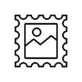 Stamp postal service isolated icon