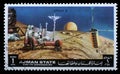 Stamp printed by Ajman shows Apollo 15 - TV Broadcasting