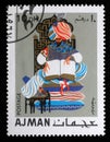 Stamp printed by Ajman shows Oriental fairy tales