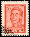 Stamp printed by Argentina, shows General Jose de San Martin