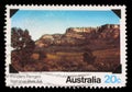 Stamp printed in Australia shows the Flinders Ranges, South Australia