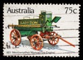 SStamp printed in Australia shows the Merryweather Manual Engine