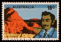 Stamp printed in Australia shows William Gosse Royalty Free Stock Photo