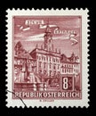 Stamp printed in Austria shows City Hall, Steyr