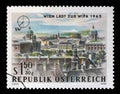 Stamp printed in Austria, is dedicated to the Vienna International Philatelic Exhibition