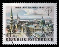 Stamp printed in Austria, is dedicated to the Vienna International Philatelic Exhibition