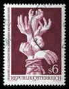 Stamp printed by Austria, shows Bound Hands