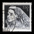 Stamp printed in the Austria shows Bride with Lace Veil