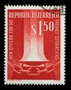Stamp printed by Austria, shows Flame and broken chain