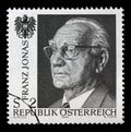 Stamp printed in AUSTRIA shows image of the Franz Josef Jonas