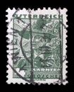 Stamp printed by Austria shows Man from Carinthia, Traditional folk costume